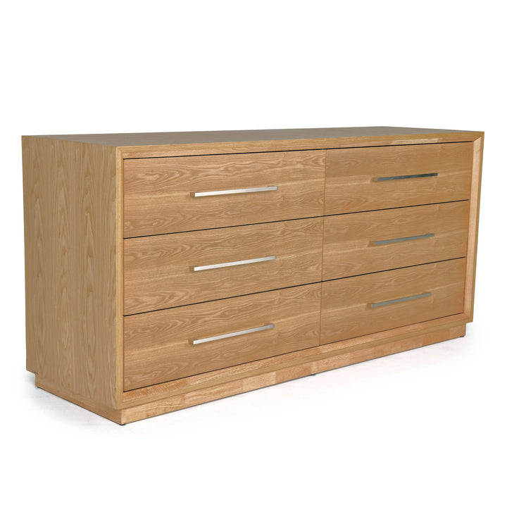 Santa Barbara - Modern Grey Fabric + Natural Bedroom Set