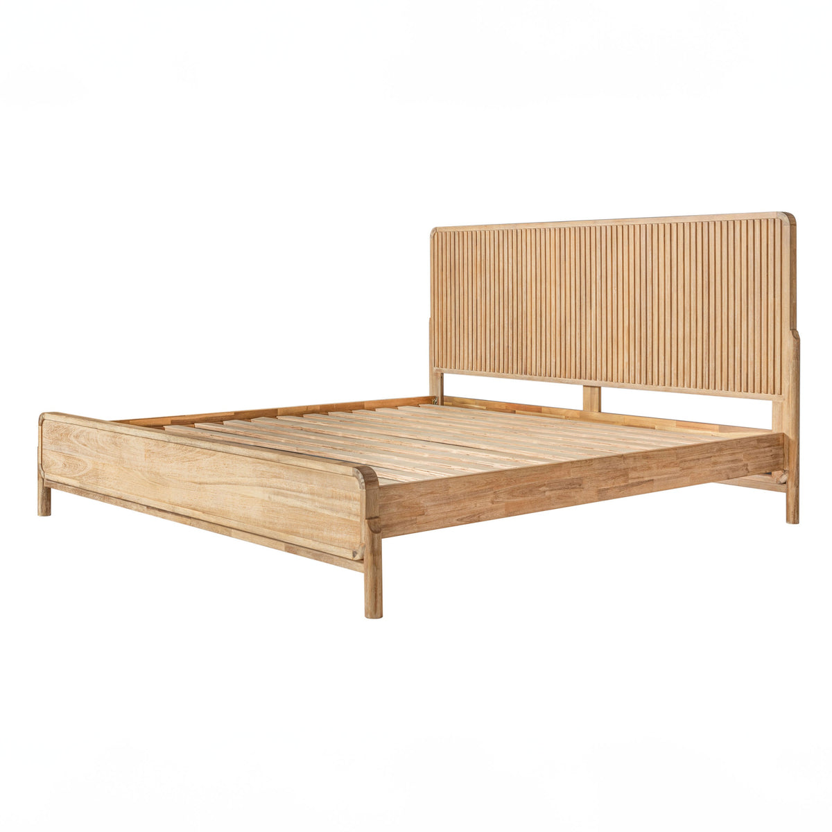 Mikala - Modern Natural Oak Bed - View 2