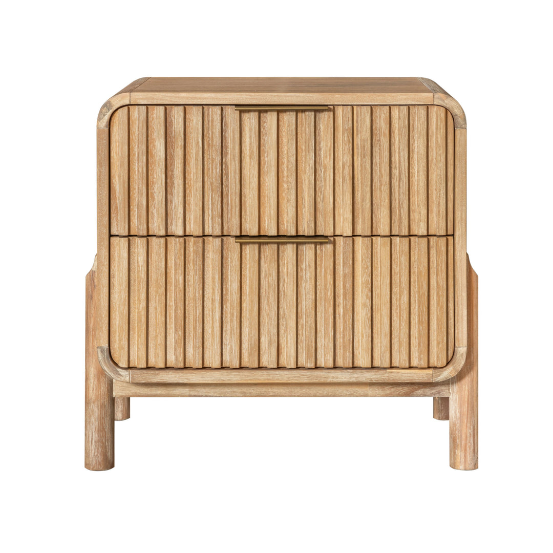 Mikala  Modern Natural Oak Nightstand