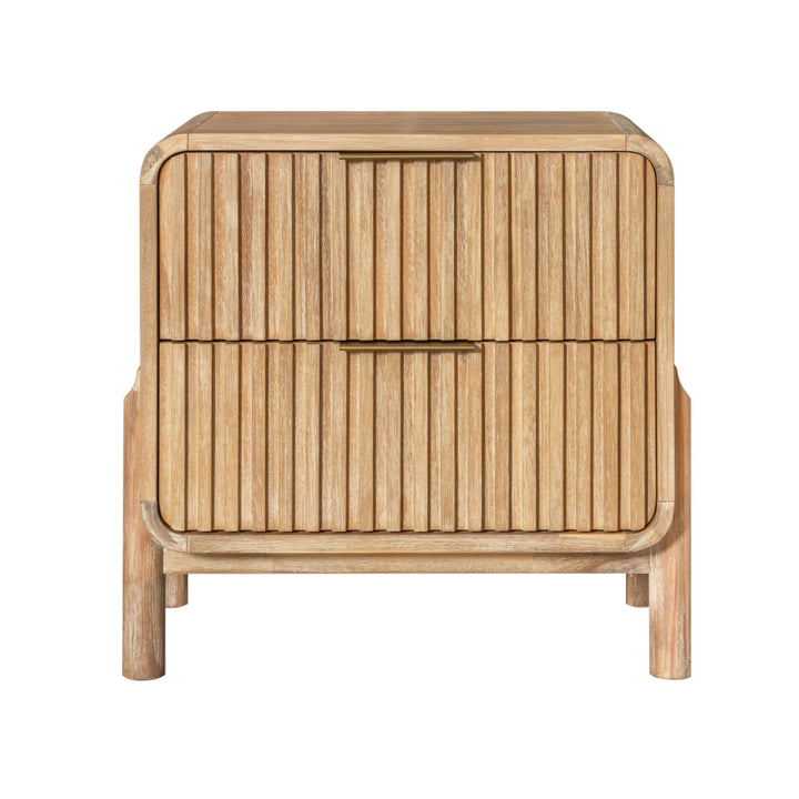 Mikala  Modern Natural Oak Nightstand