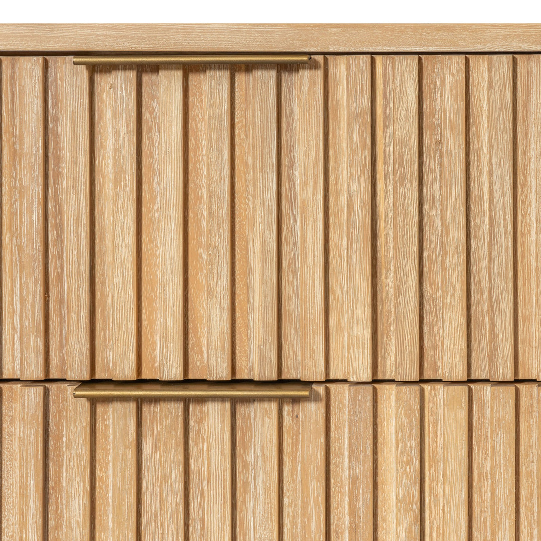 Mikala  Modern Natural Oak Nightstand