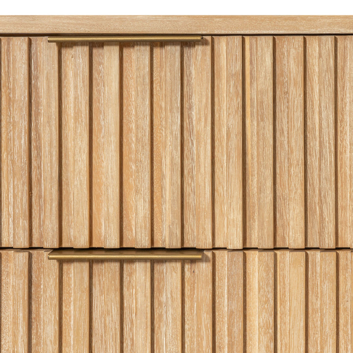 Mikala  Modern Natural Oak Nightstand