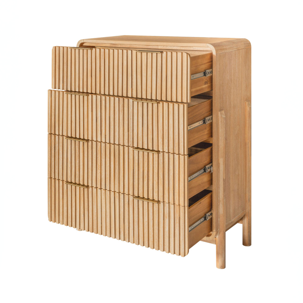 Mikala - Modern Natural Oak Chest - View 3