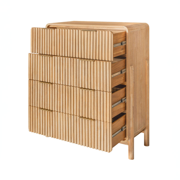 Mikala - Modern Natural Oak Chest - View 3