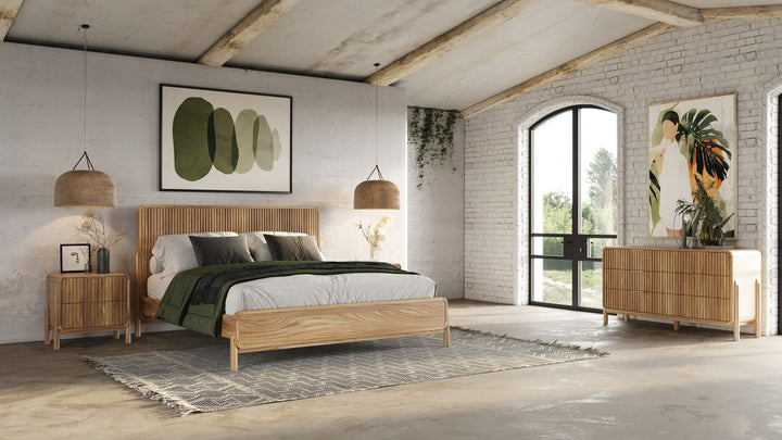 Mikala - Modern Natural Oak Bedroom Set