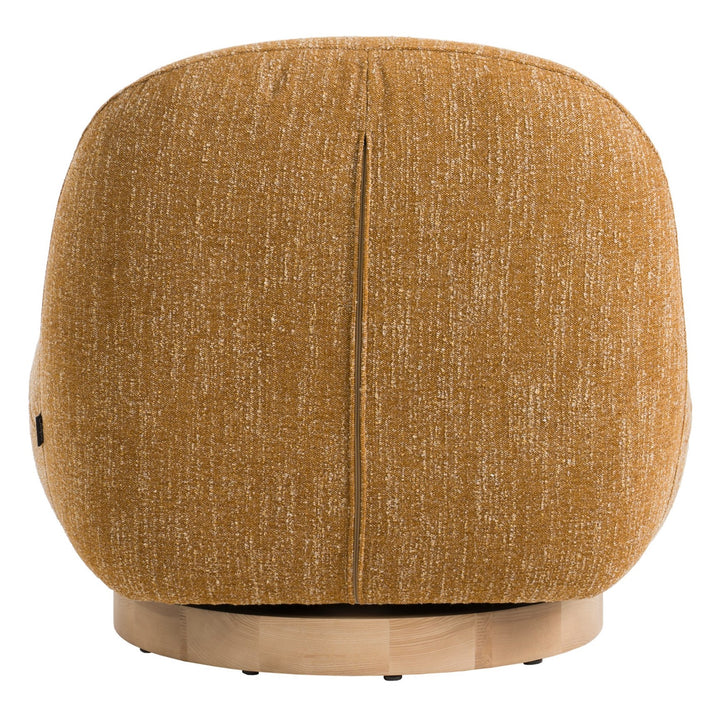 Renee - Modern Mustard Fabric Swivel Accent Chair