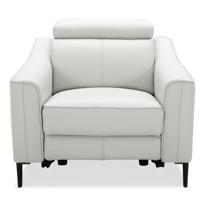 Eden - Modern White Leather Recliner Chair
