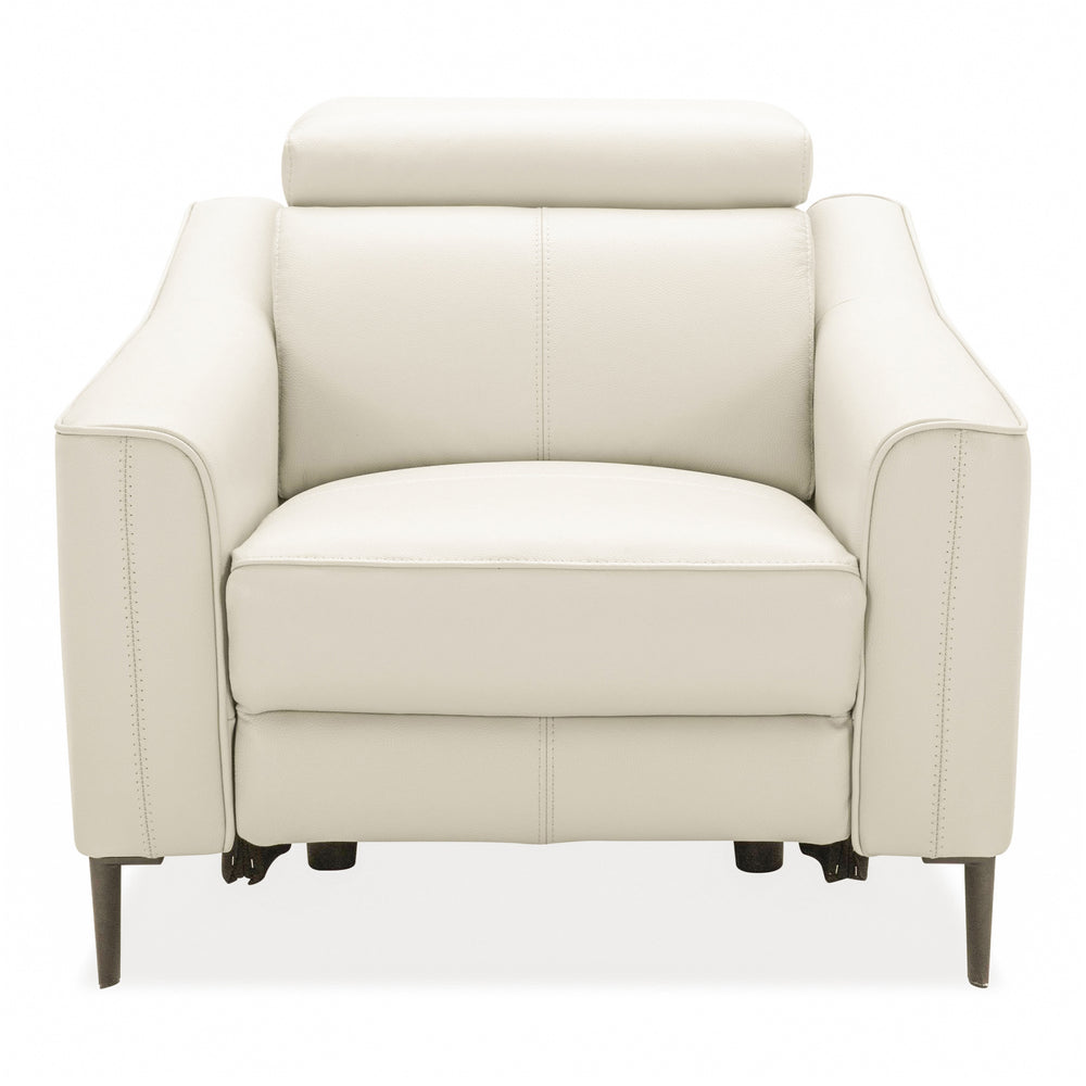 Eden - Modern White Leather Recliner Chair