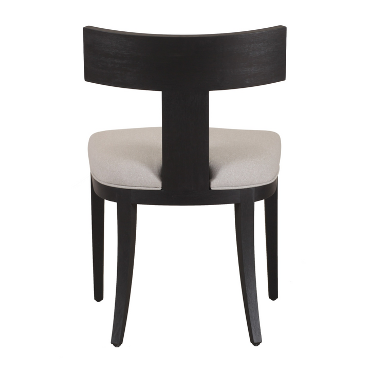 Fabien - Mid-Century Modern Beige Linen + Black Walnut Dining Chair (Set of 2)