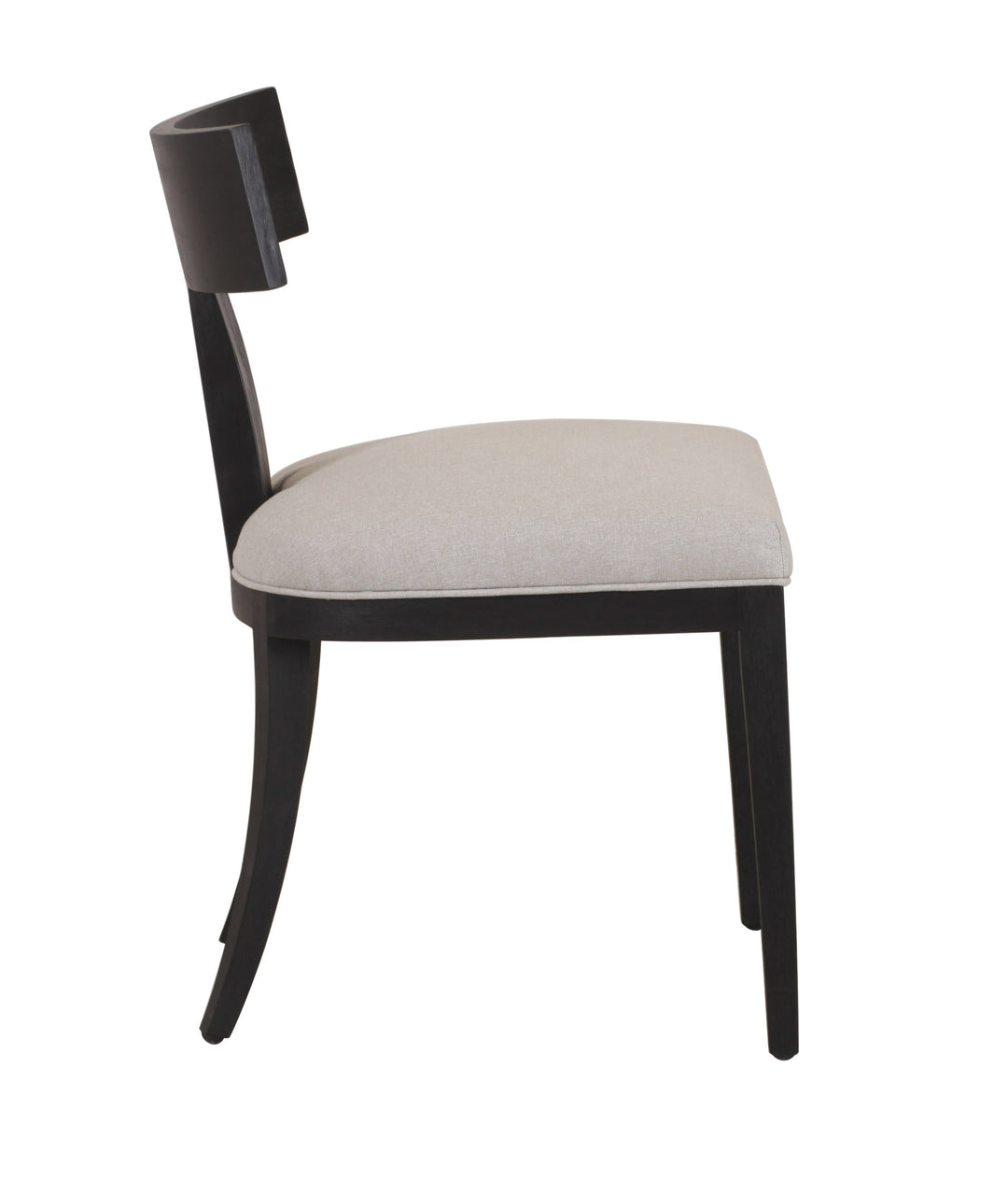 Fabien - Mid-Century Modern Beige Linen + Black Walnut Dining Chair (Set of 2)