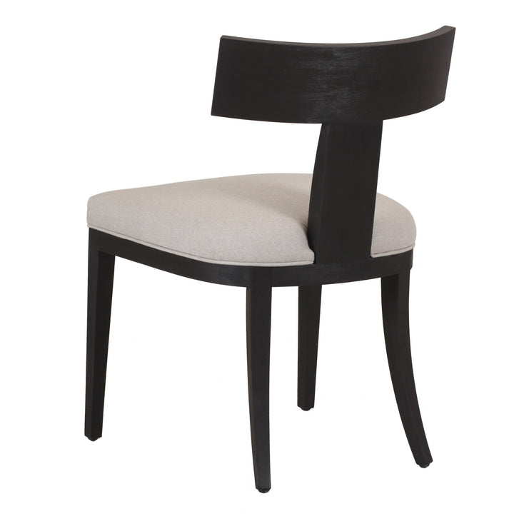 Fabien - Mid-Century Modern Beige Linen + Black Walnut Dining Chair (Set of 2)