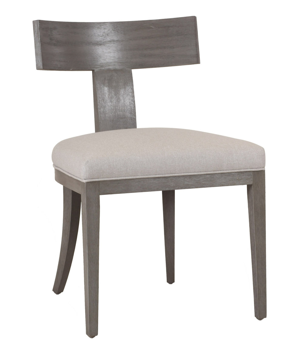 Fabien - Mid-Century Modern Beige Linen + Grey Wash Dining Chair (Set of 2) - View 6