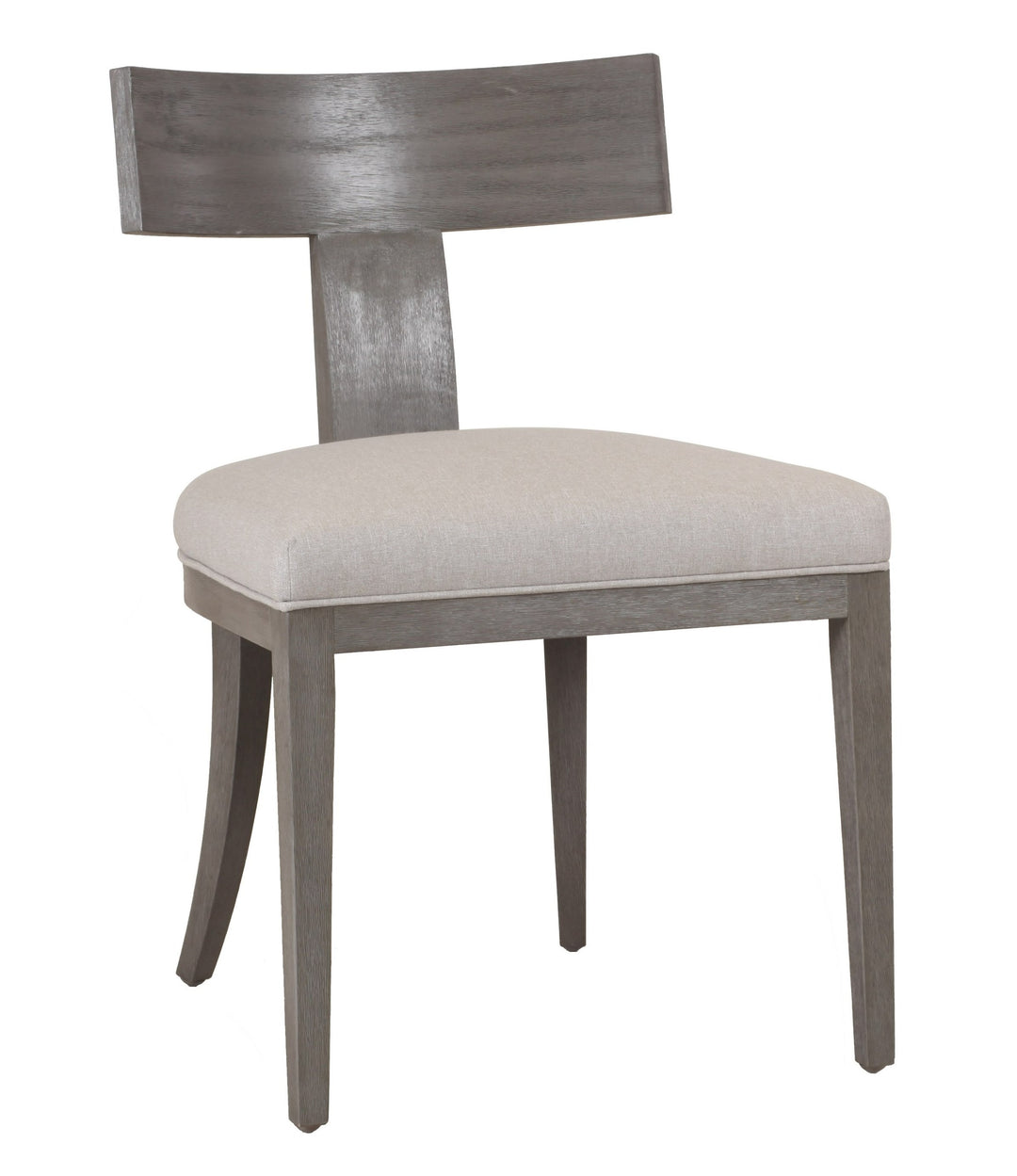 Fabien - Mid-Century Modern Beige Linen + Grey Wash Dining Chair (Set of 2)