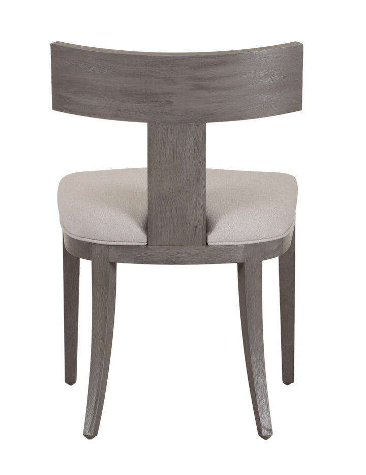 Fabien - Mid-Century Modern Beige Linen  Grey Wash Dining Chair 