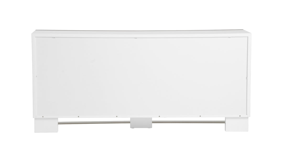 Cartier - Modern White + Stainless Steel Dresser