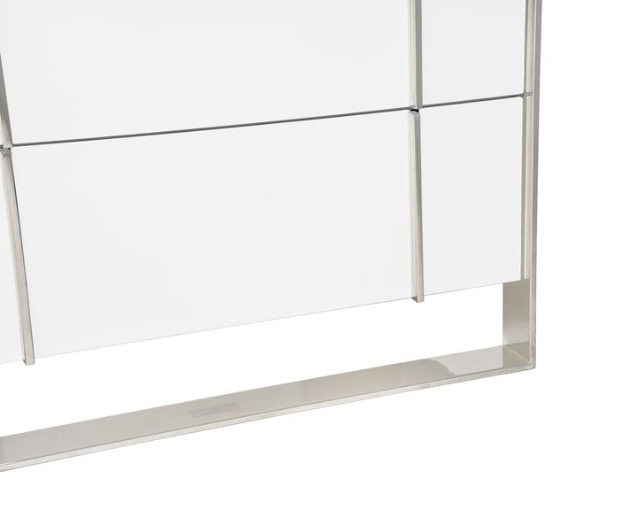 Cartier - Modern White + Stainless Steel Chest