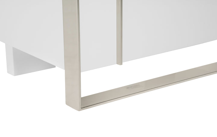 Cartier - Modern White + Stainless Steel Chest