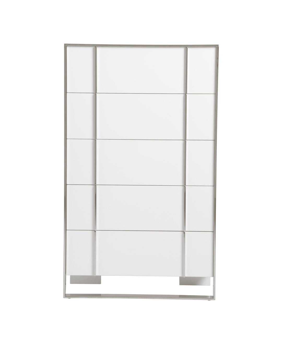 Cartier - Modern White + Stainless Steel Chest
