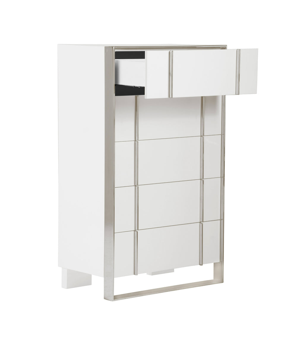 Cartier - Modern White + Stainless Steel Chest - View 6