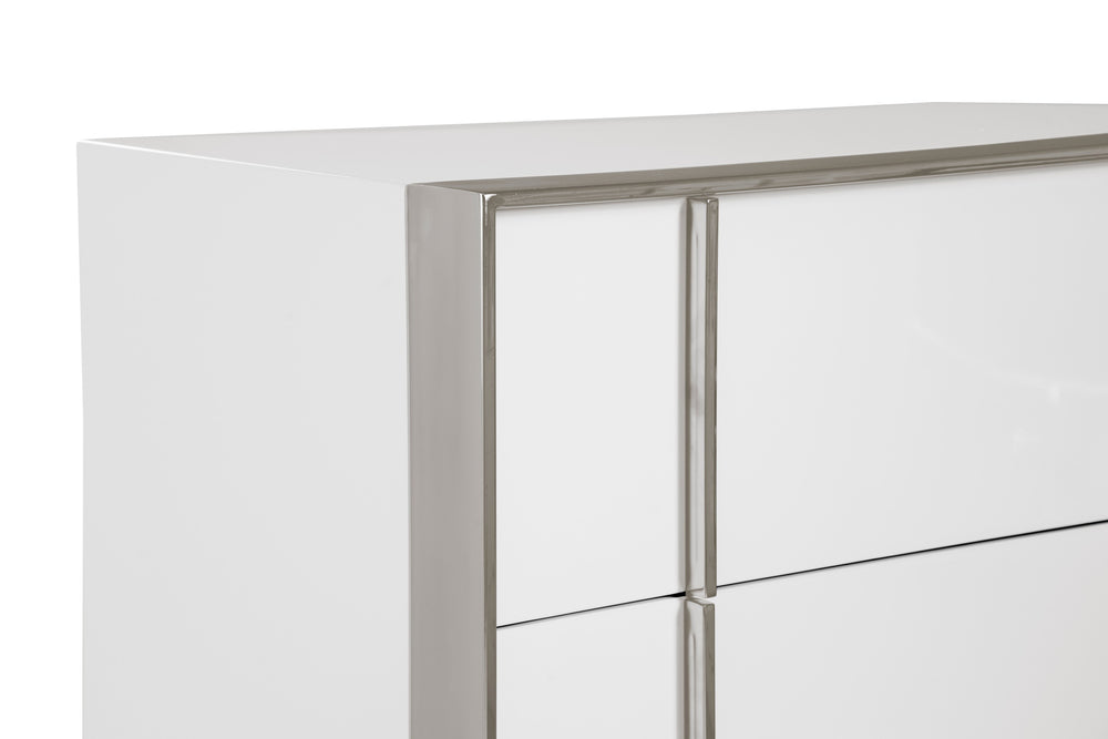 Cartier - Modern White + Stainless Steel Chest - View 8