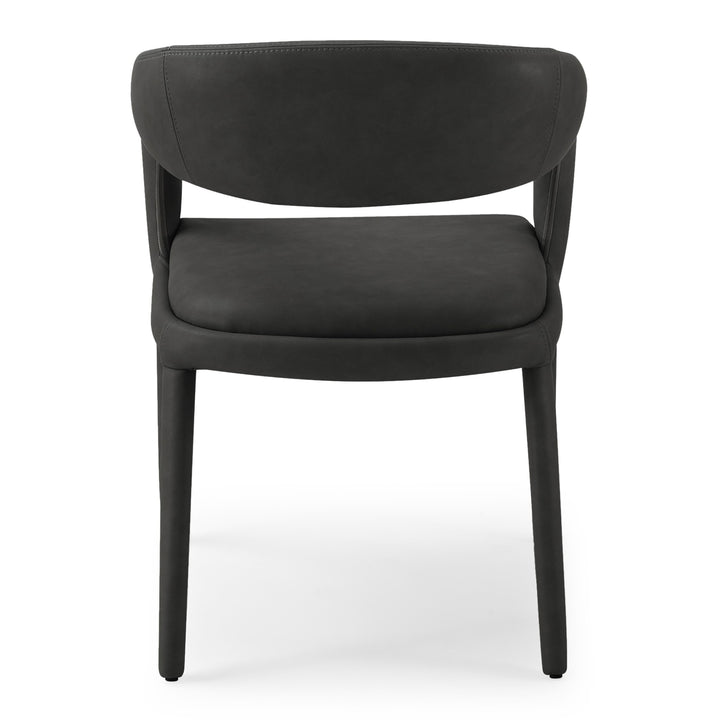 Faerron - Modern Black Leatherette Dining Chair