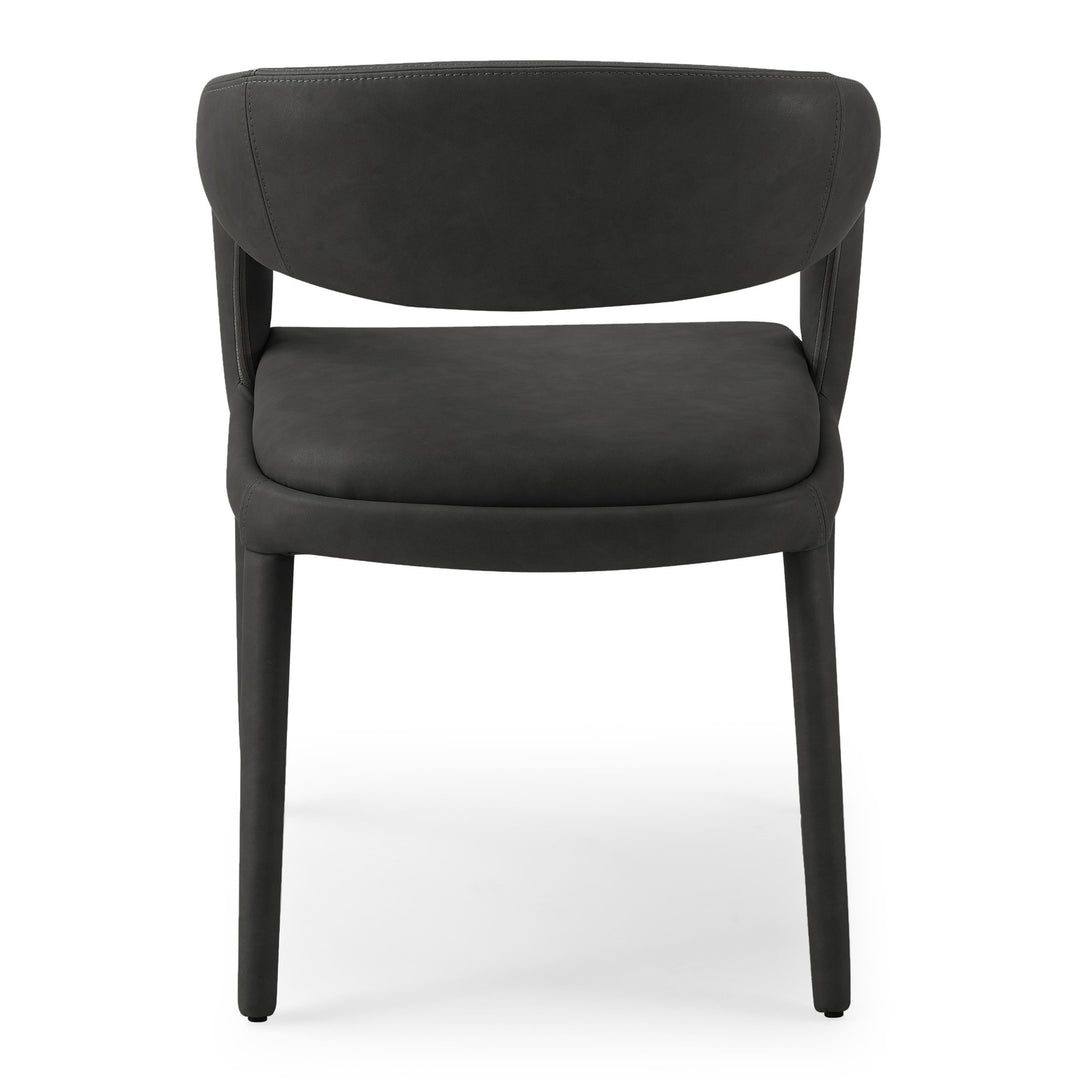 Faerron - Modern Black Leatherette Dining Chair