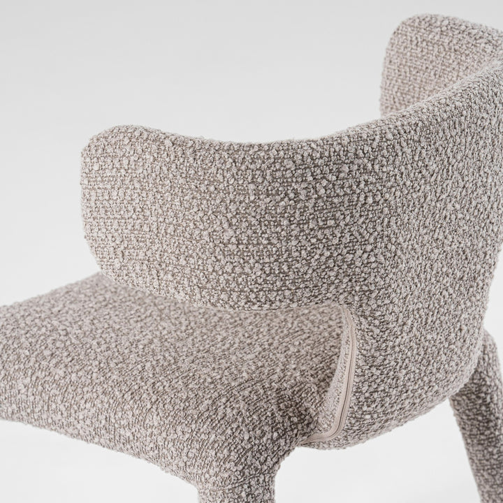 Saehee - Modern Light Grey Fabric Dining Chair