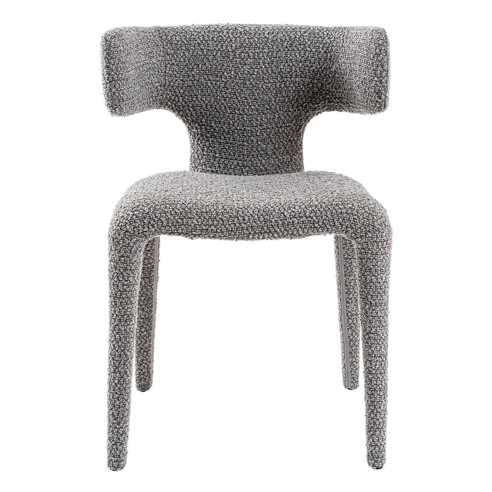 Saehee - Modern Grey Fabric Dining Chair - View 2