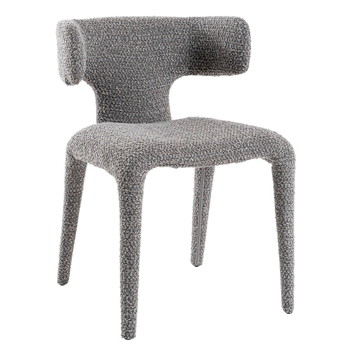 Saehee  Modern Grey Fabric Dining Chair