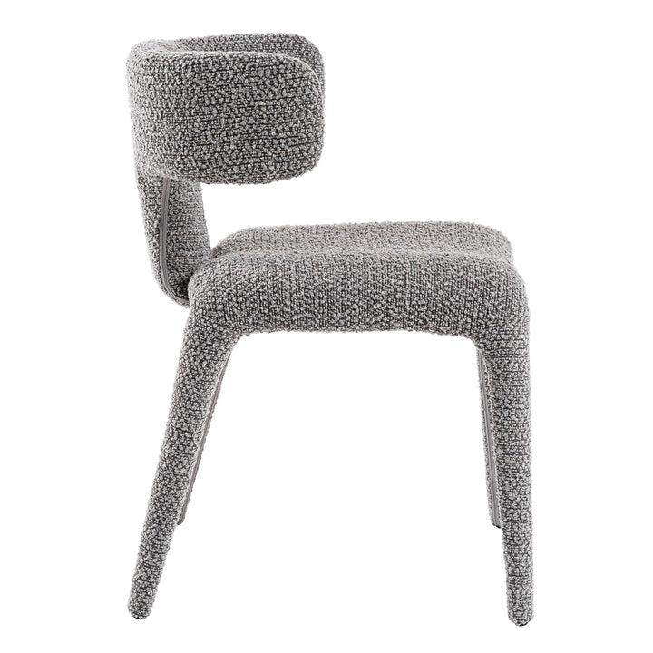 Saehee  Modern Grey Fabric Dining Chair