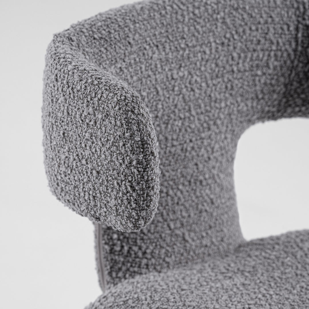 Saehee  Modern Grey Fabric Dining Chair