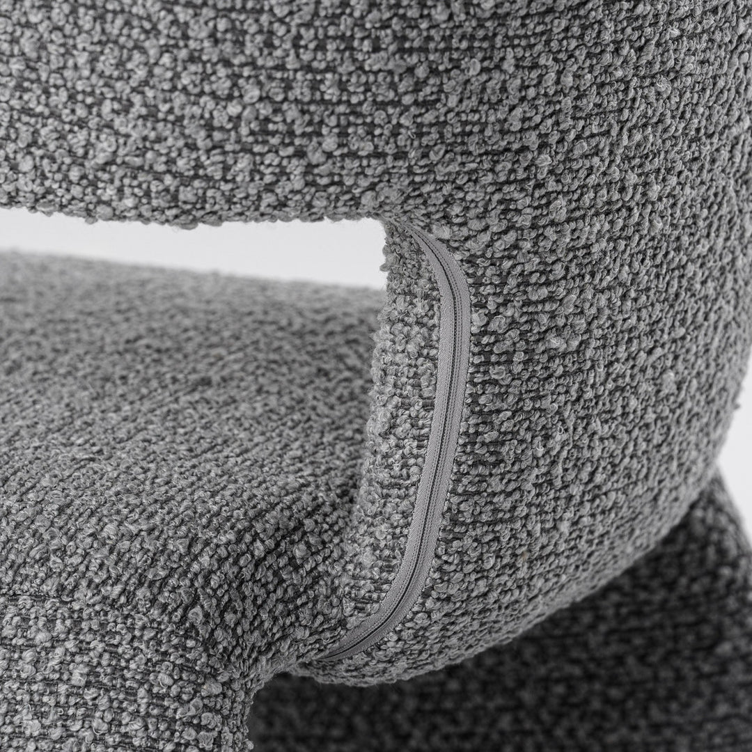 Bergman  Modern Light Grey Fabric Dining Chair