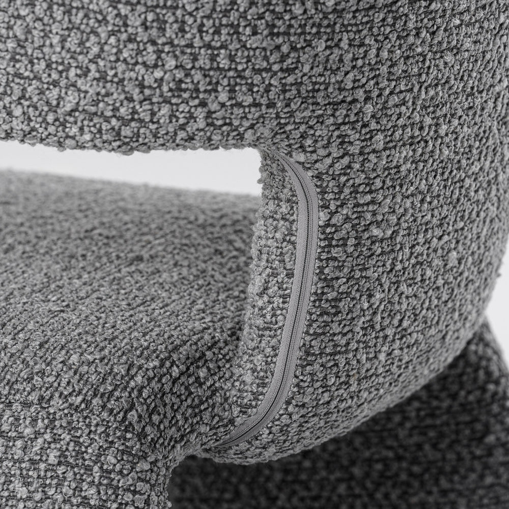 Bergman - Modern Light Grey Fabric Dining Chair - View 5