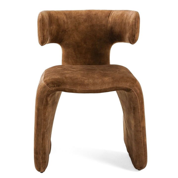 Bergman  Modern Brown Velvet Dining Chair