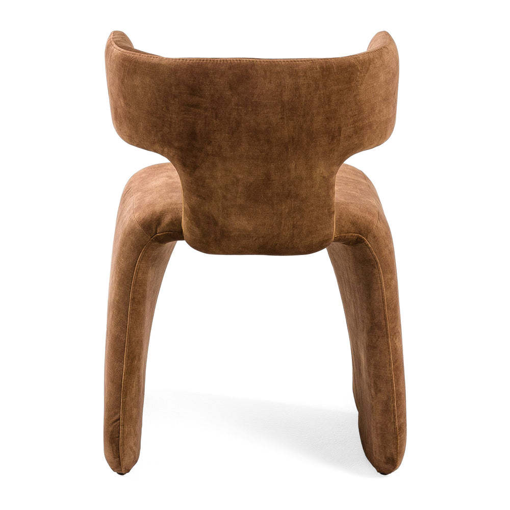 Bergman - Modern Brown Velvet Dining Chair - View 7