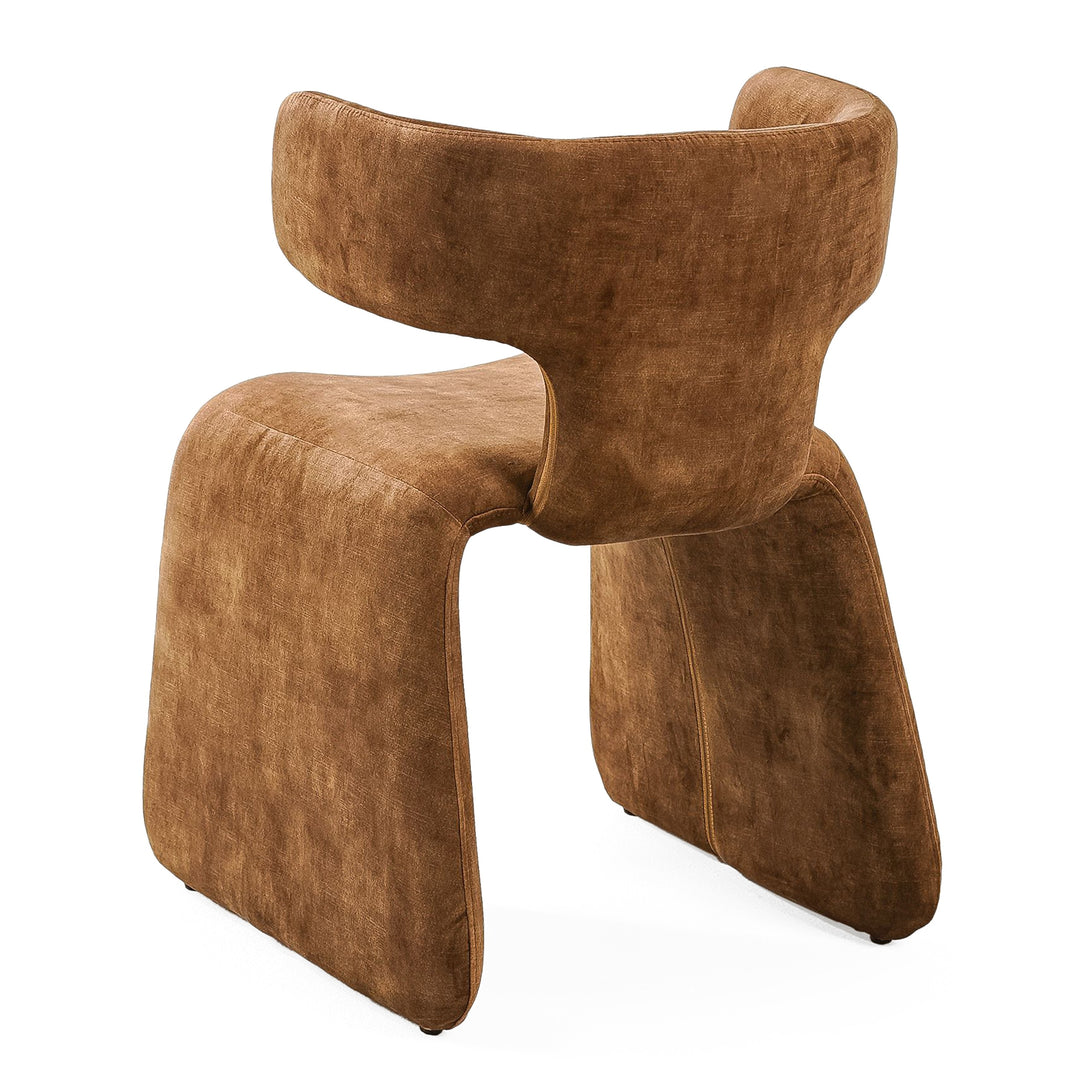 Bergman  Modern Brown Velvet Dining Chair