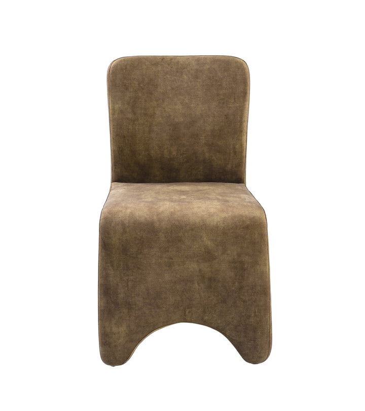 Ditka - Modern Camel Velvet Dining Chair (Set of 2)