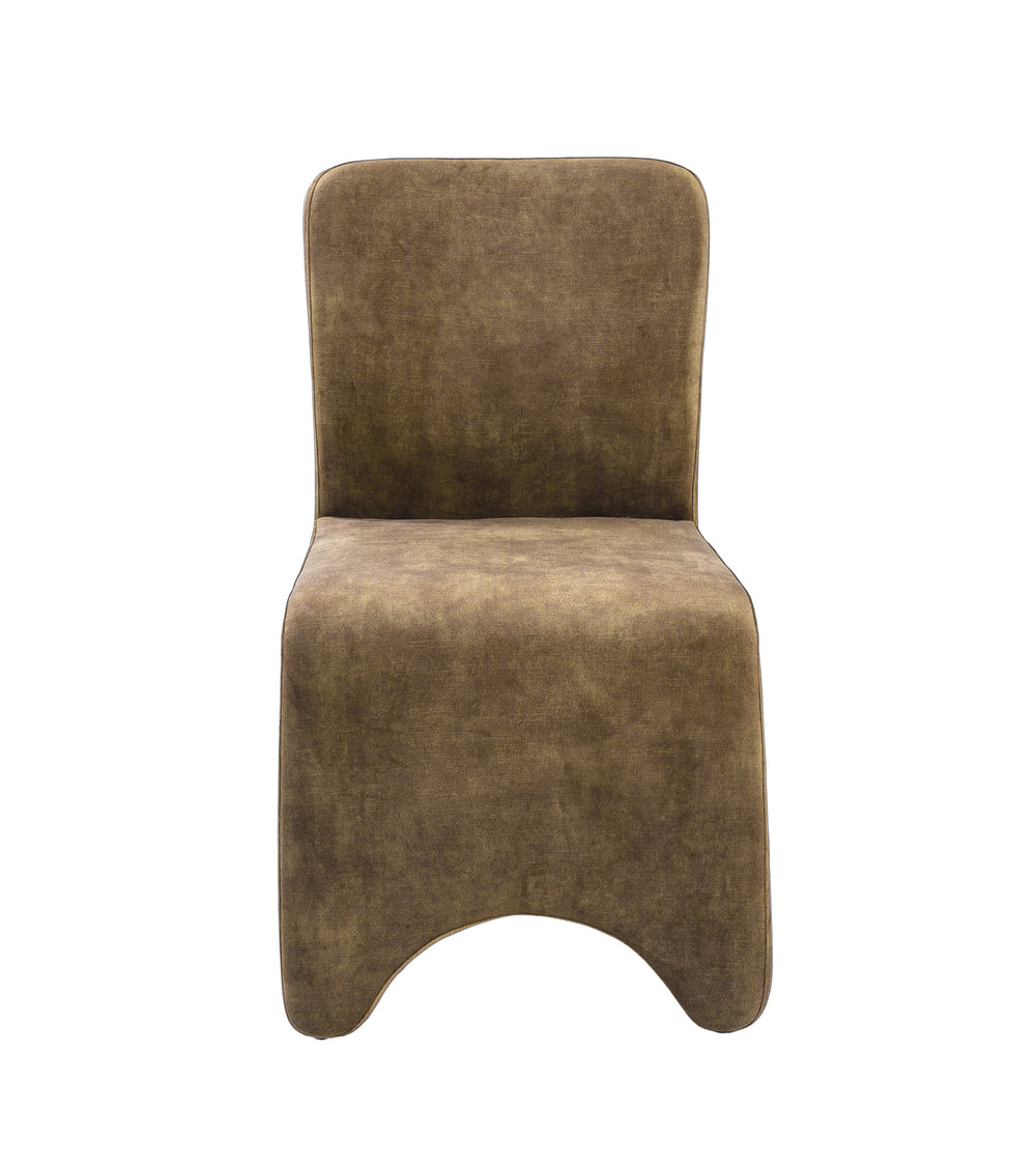 Ditka - Modern Camel Velvet Dining Chair (Set of 2) - View 5
