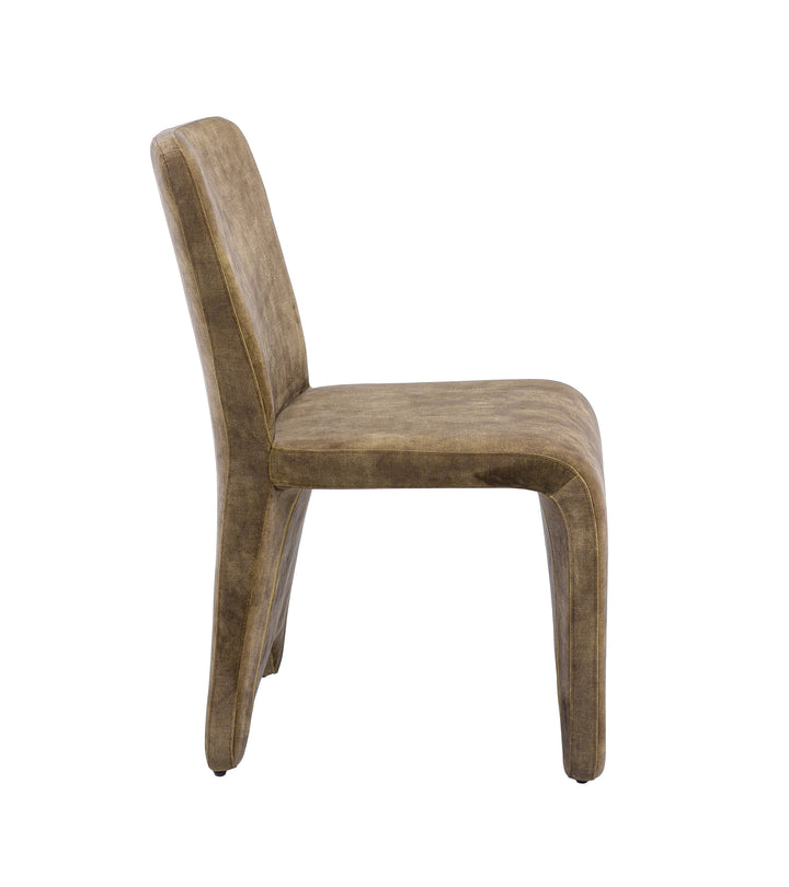 Ditka - Modern Camel Velvet Dining Chair (Set of 2)