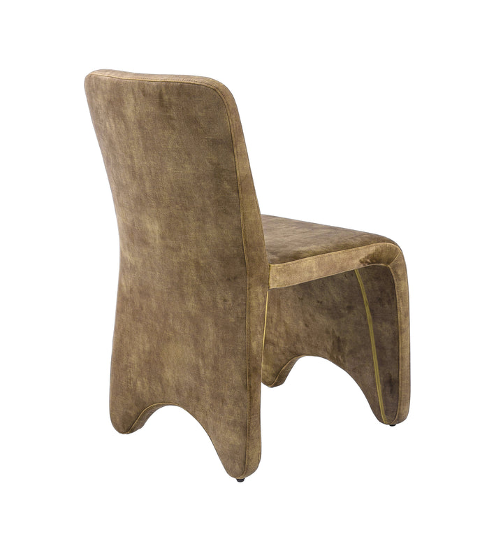 Ditka - Modern Camel Velvet Dining Chair (Set of 2)