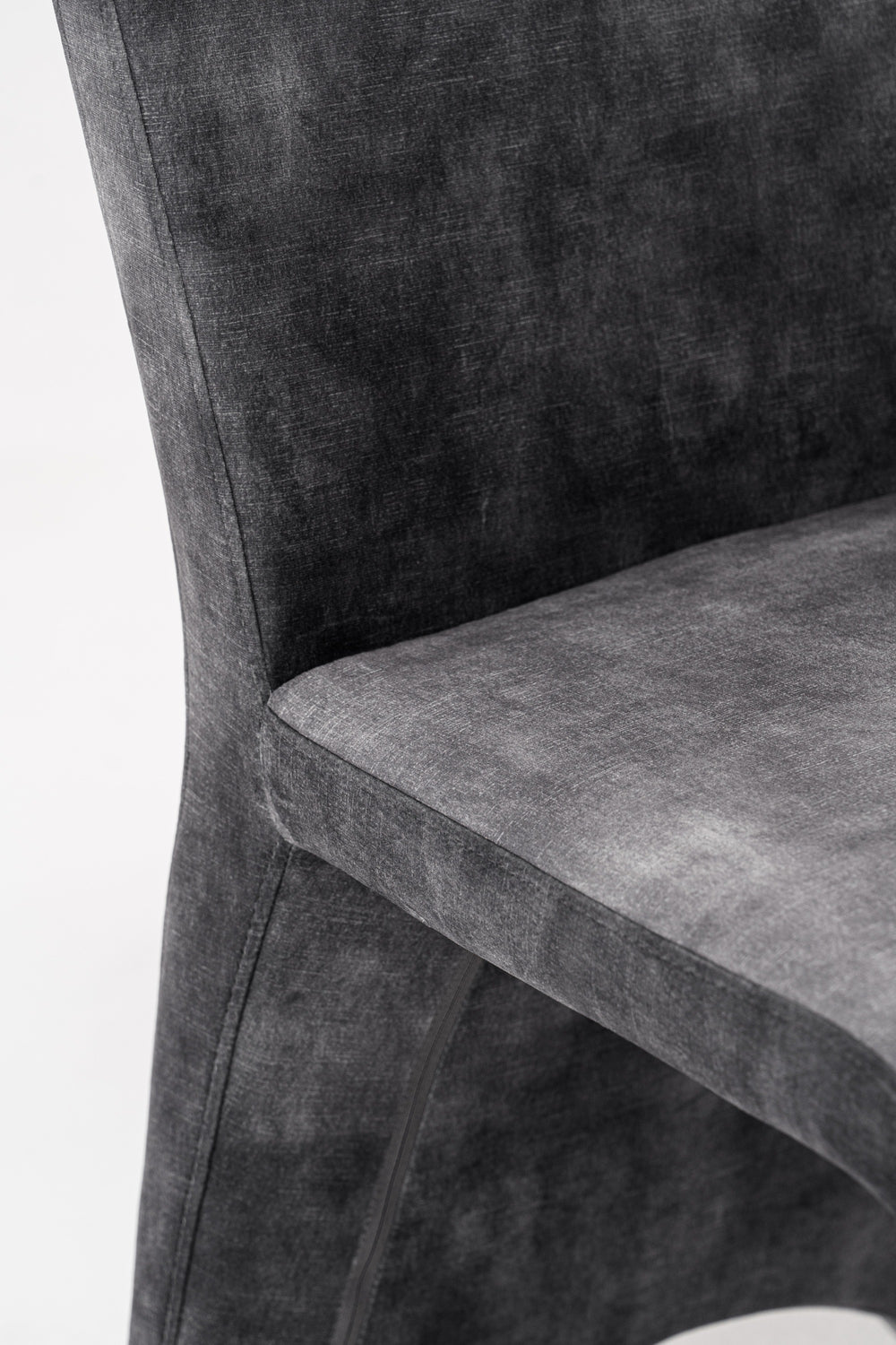 Ditka - Modern Grey Velvet Dining Chair (Set of 2) - View 8