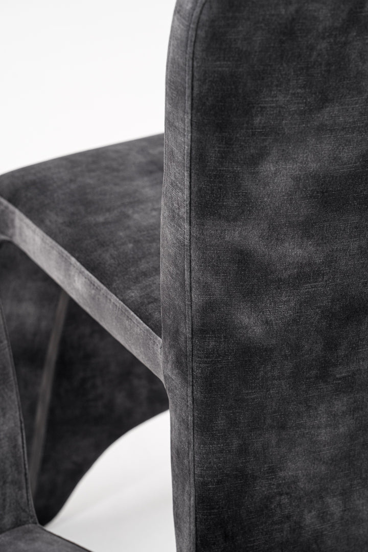 Ditka - Modern Grey Velvet Dining Chair (Set of 2)