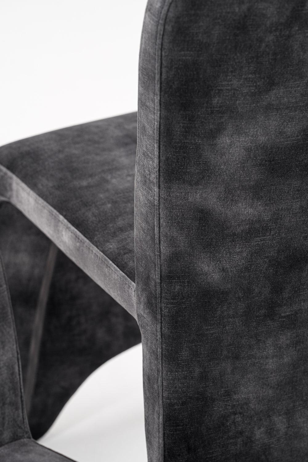 Ditka - Modern Grey Velvet Dining Chair (Set of 2) - View 9