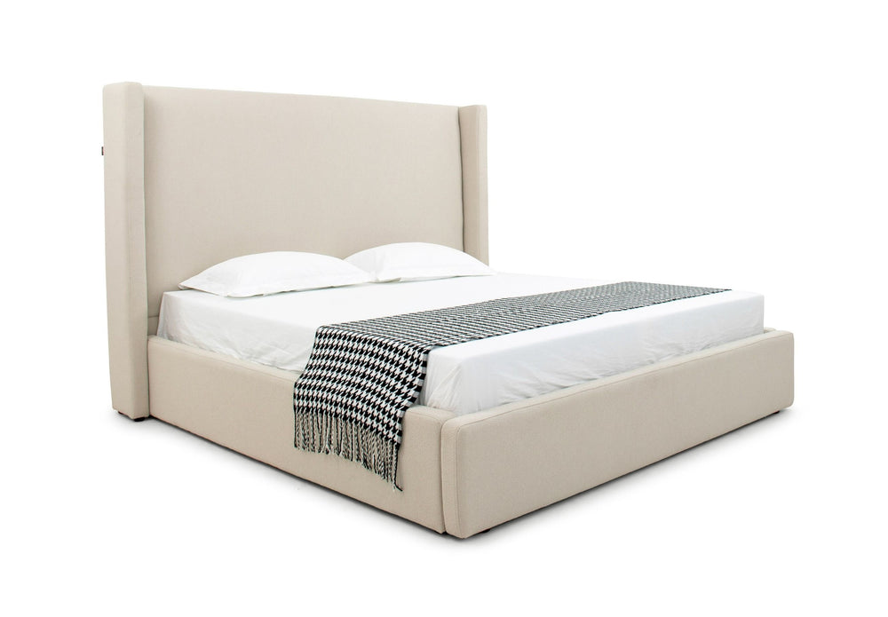 Byrne - Modern Beige Fabric Bed - View 6