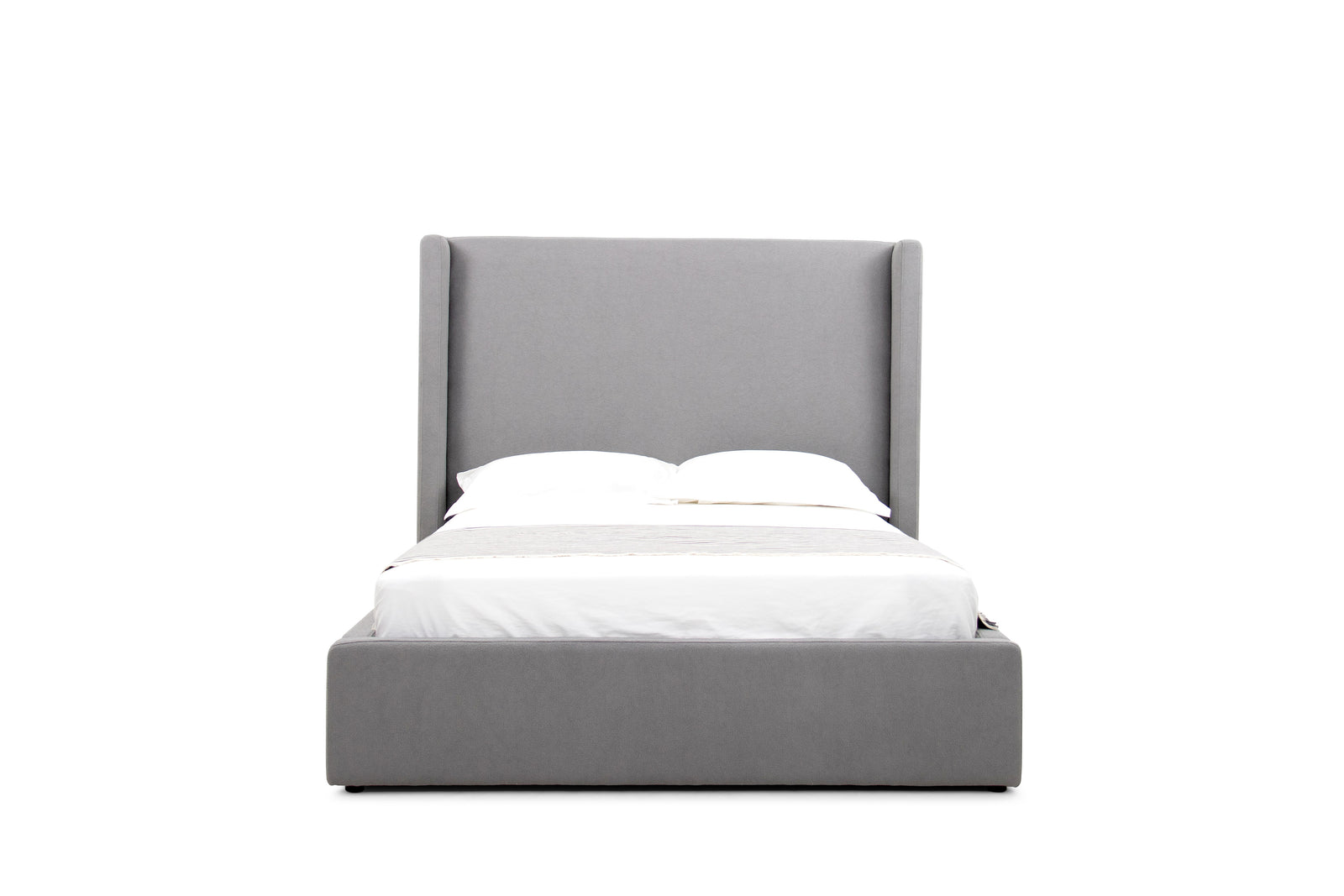 Queen Modrest Byrne - Modern Grey Fabric Bed