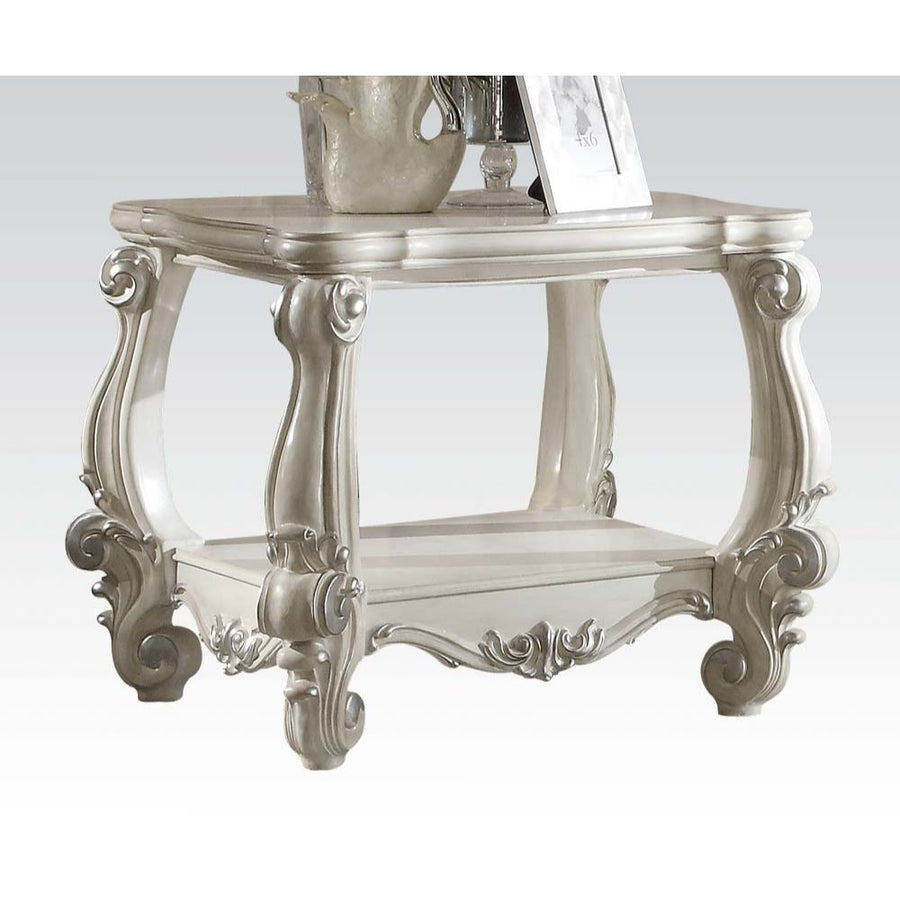 ACME Furniture Versailles End Table Bone White