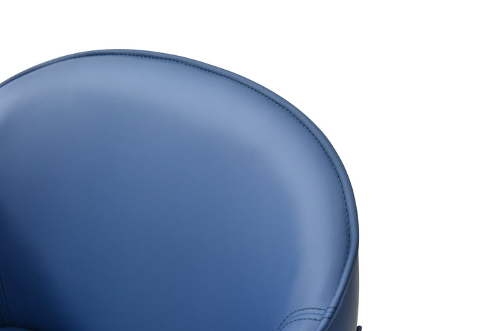 Calderon - Modern Blue &amp; Beige Vegan Leather Counter Chair