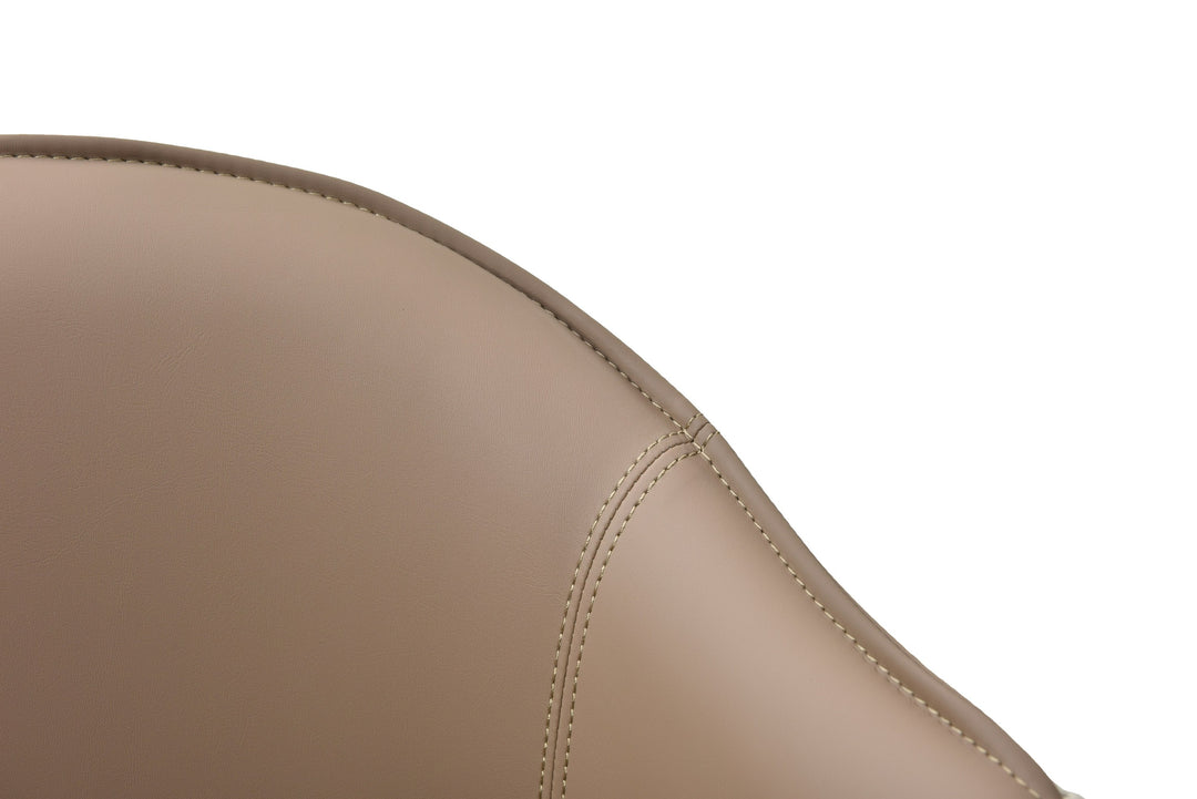 Calderon - Modern Brown & Beige Vegan Leather Counter Chair