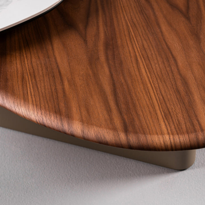 Robson  Modern Ceramic + Walnut Coffee Table