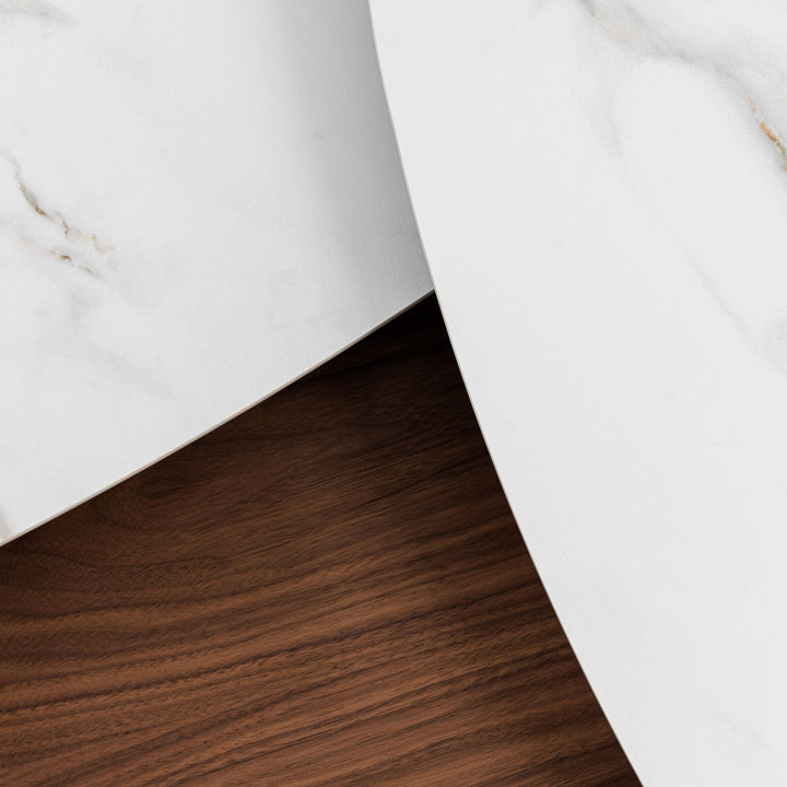 Robson  Modern Ceramic + Walnut Coffee Table